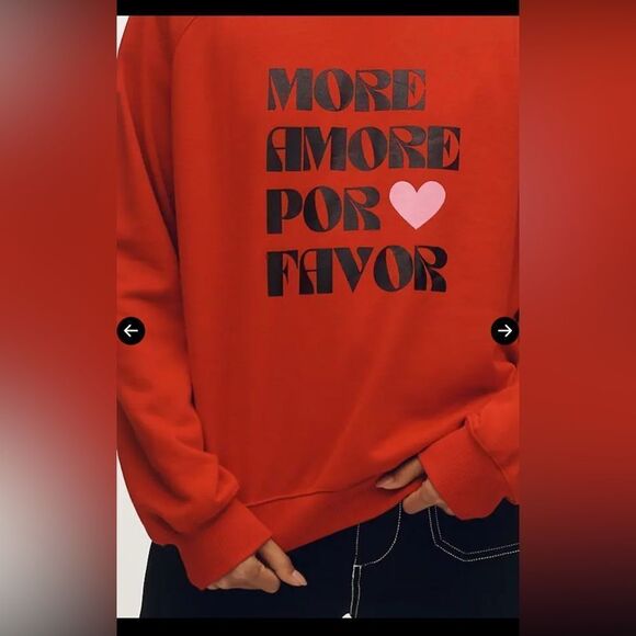 Anthropologie Daniela Berkout More Amore Sweatshirt Size XS - Picture 4 of 4